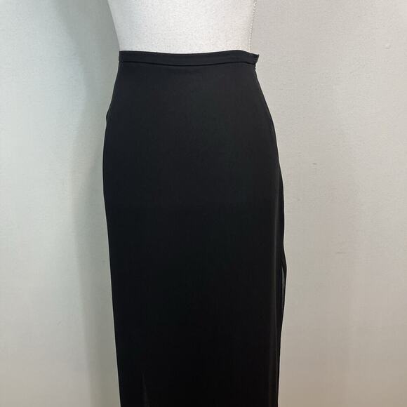JS Collections Skirt size 10 Long Black Crepe Straight Formal Evening Wedding - Picture 3 of 11